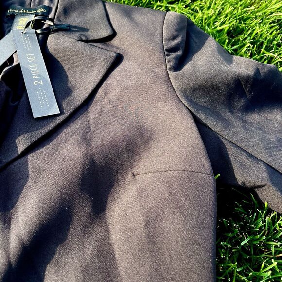 HOUSE OF HARLOW 1960 RHINESTONE FRINGE BLAZER JACKET & MINI SKIRT SET NWT XS - Picture 4 of 16